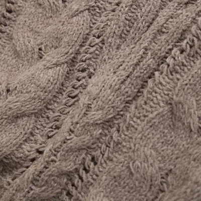 Abercrombie & Fitch Textural Stitch Cable Crew Sweater In Brown