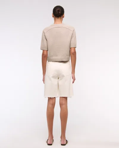 Abercrombie & Fitch The A&f Madeline Crew Sweater Tee In Sand