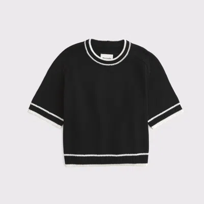 Abercrombie & Fitch The A&f Madeline Crew Sweater Tee In Black