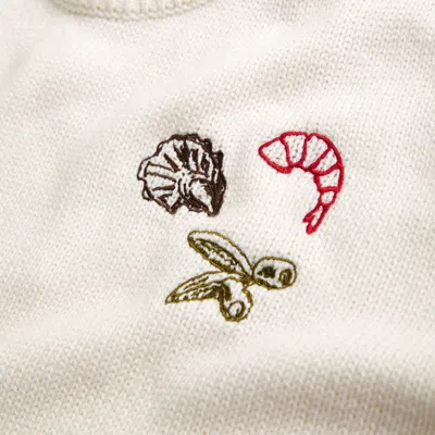 Abercrombie & Fitch The A&f Madeline Doodle Crew Sweater In Neutral