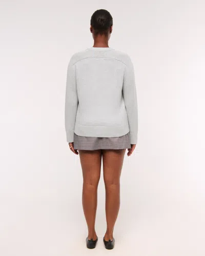 Abercrombie & Fitch The A&f Madeline Martini Crew Sweater In Gray