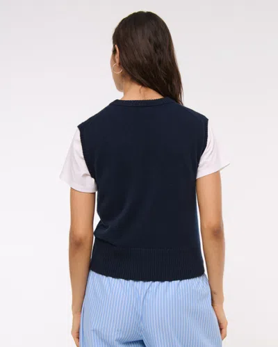 Abercrombie & Fitch Cashmere Sweater Shell Top In Blue