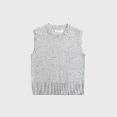 Abercrombie & Fitch Cashmere Sweater Shell Top In Silver
