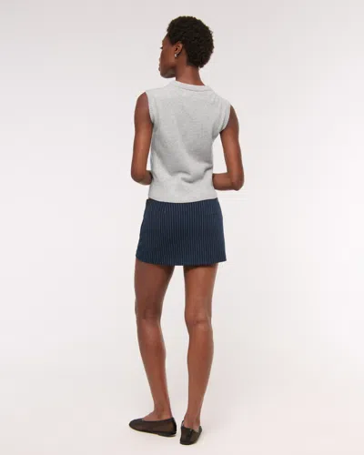 Abercrombie & Fitch Cashmere Sweater Shell Top In Silver