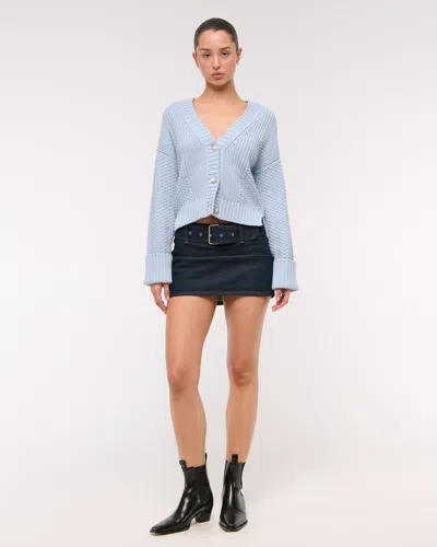 Abercrombie & Fitch The A&f Cameron Seed Stitch Cardigan In Gray