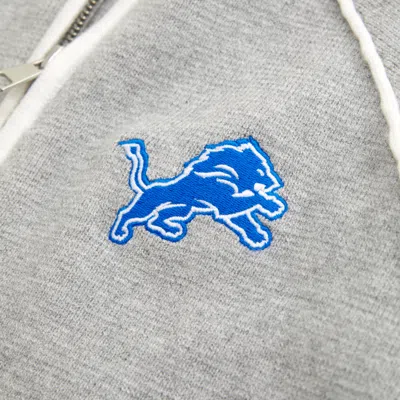 Abercrombie & Fitch Detroit Lions Mockneck Zipper Cardigan In Gray