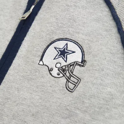 Abercrombie & Fitch Dallas Cowboys Mockneck Zipper Cardigan In Gray