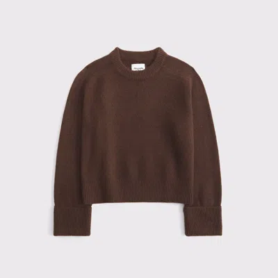Abercrombie & Fitch The A&f Madeline Crew Sweater In Brown
