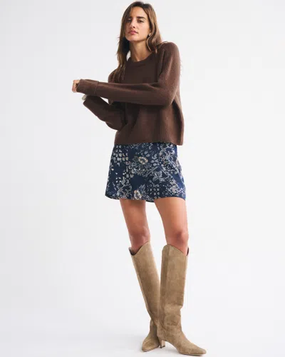 Abercrombie & Fitch The A&f Madeline Crew Sweater In Brown