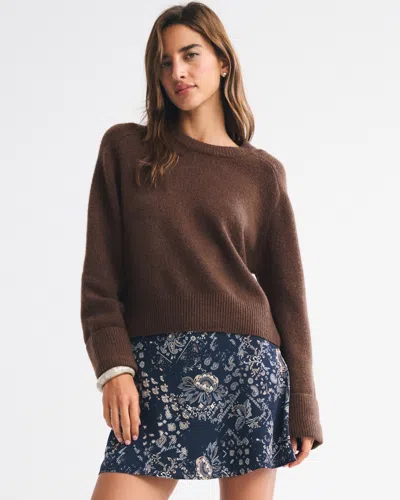 Abercrombie & Fitch The A&f Madeline Crew Sweater In Brown