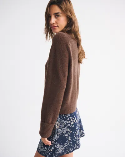 Abercrombie & Fitch The A&f Madeline Crew Sweater In Brown