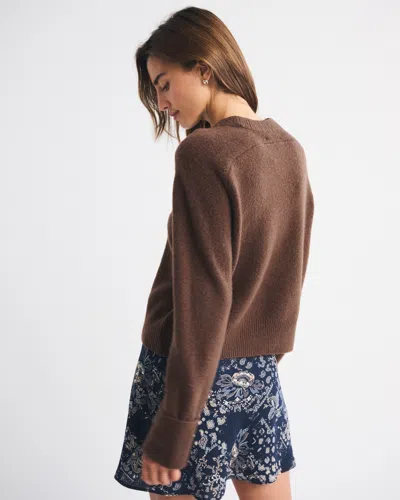 Abercrombie & Fitch The A&f Madeline Crew Sweater In Brown