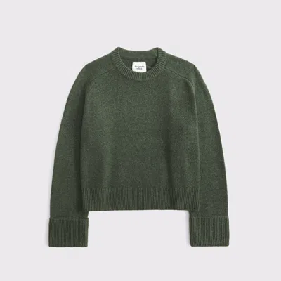 Abercrombie & Fitch The A&f Madeline Crew Sweater In Green