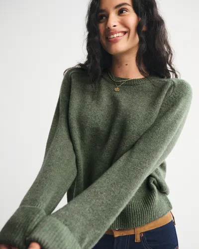 Abercrombie & Fitch The A&f Madeline Crew Sweater In Green
