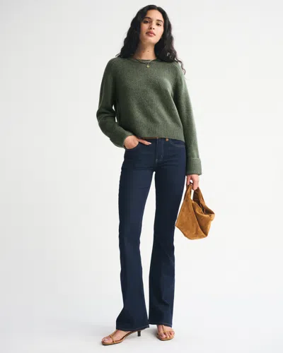 Abercrombie & Fitch The A&f Madeline Crew Sweater In Green