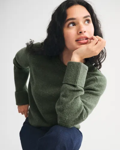 Abercrombie & Fitch The A&f Madeline Crew Sweater In Green