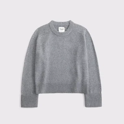 Abercrombie & Fitch The A&f Madeline Crew Sweater In Gray