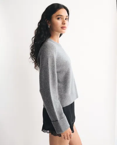 Abercrombie & Fitch The A&f Madeline Crew Sweater In Gray
