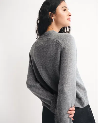 Abercrombie & Fitch The A&f Madeline Crew Sweater In Gray