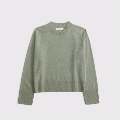Abercrombie & Fitch The A&f Madeline Cashmere Crew Sweater In Gray