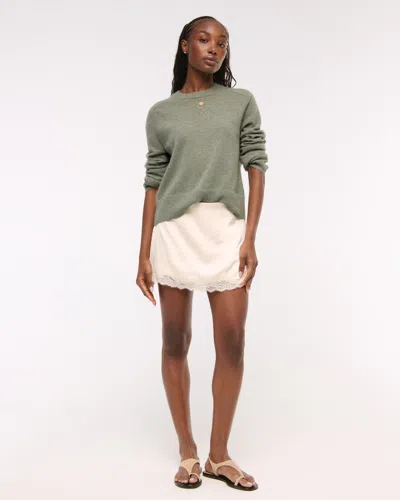 Abercrombie & Fitch The A&f Madeline Cashmere Crew Sweater In Gray