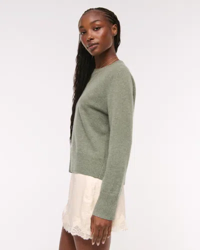 Abercrombie & Fitch The A&f Madeline Cashmere Crew Sweater In Gray