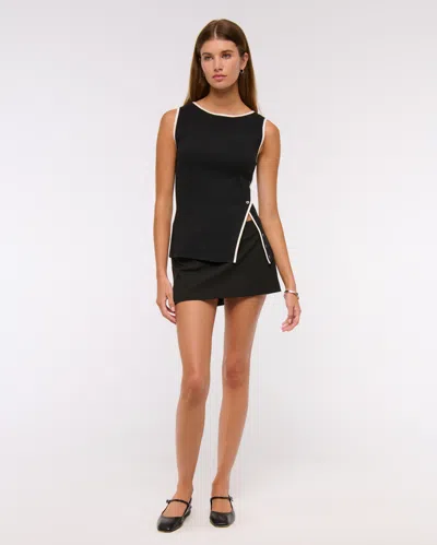 Abercrombie & Fitch Asymmetrical Button Sweater Tank In Multi