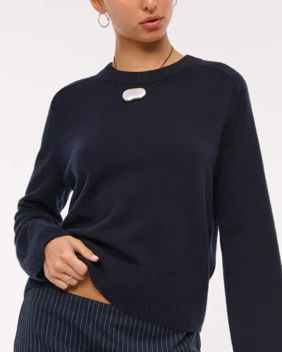 Abercrombie & Fitch The A&f Madeline Cashmere Crew Sweater In Purple