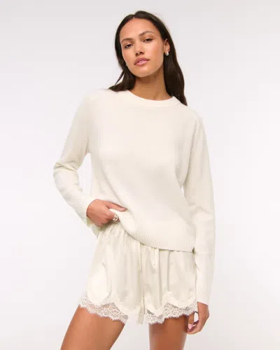 Abercrombie & Fitch The A&f Madeline Cashmere Crew Sweater In White