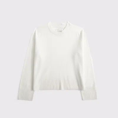 Abercrombie & Fitch The A&f Madeline Cashmere Crew Sweater In White