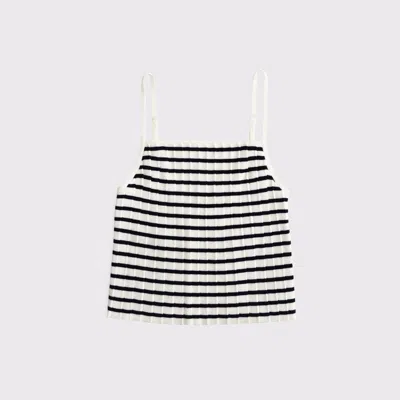 Abercrombie & Fitch Pleated Squareneck Sweater Tank In Neutral