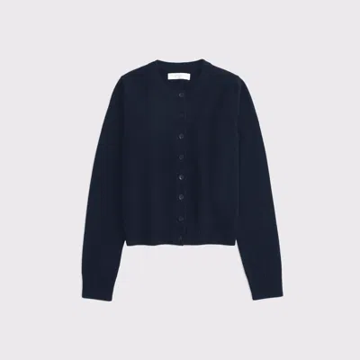 Abercrombie & Fitch Cashmere Crew Cardigan In Purple