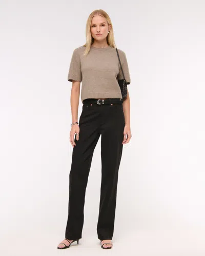 Abercrombie & Fitch The A&f Madeline Crew Sweater Tee In Brown