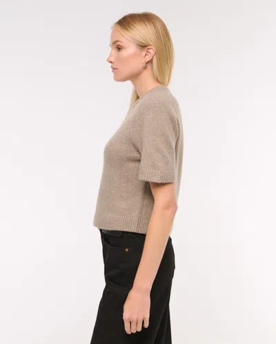 Abercrombie & Fitch The A&f Madeline Crew Sweater Tee In Brown