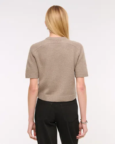 Abercrombie & Fitch The A&f Madeline Crew Sweater Tee In Brown