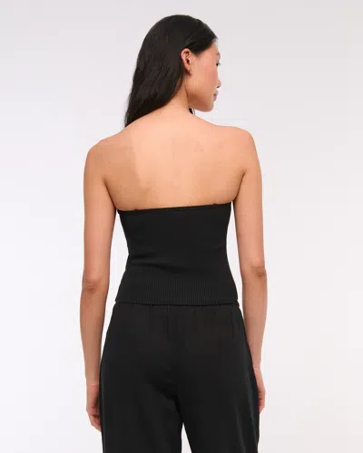 Abercrombie & Fitch Twist Sweater Tube Top In Black