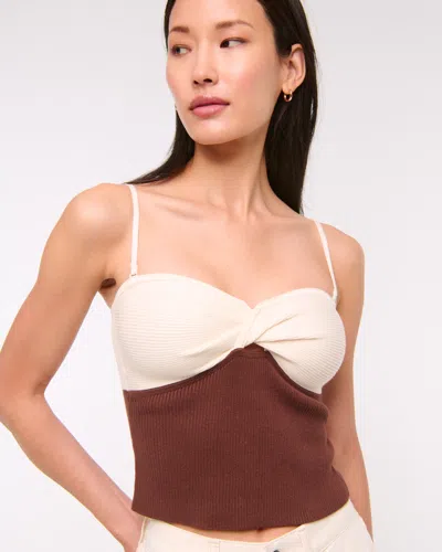 Abercrombie & Fitch Twist Sweater Tube Top In Brown