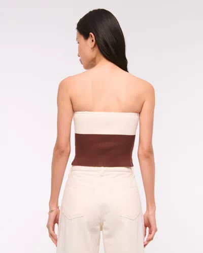 Abercrombie & Fitch Twist Sweater Tube Top In Brown