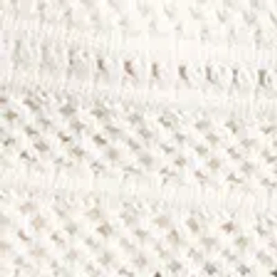 Abercrombie & Fitch Square Neck Crochet-style Bra Top In White