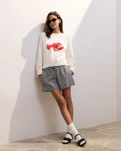 Abercrombie & Fitch The A&f Madeline Lobster Crew Sweater In White