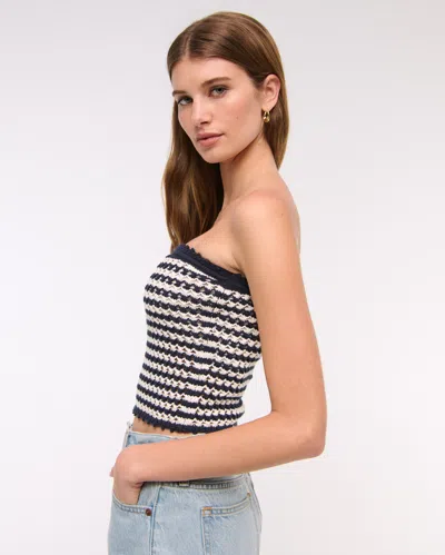 Abercrombie & Fitch Crochet-style Tube Top In Black