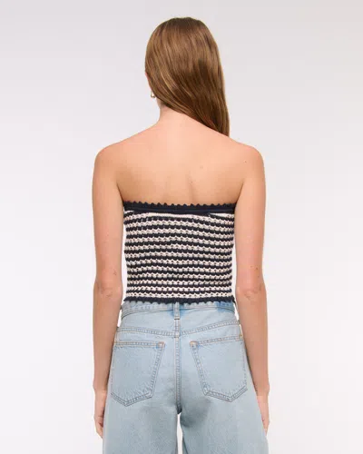 Abercrombie & Fitch Crochet-style Tube Top In Black