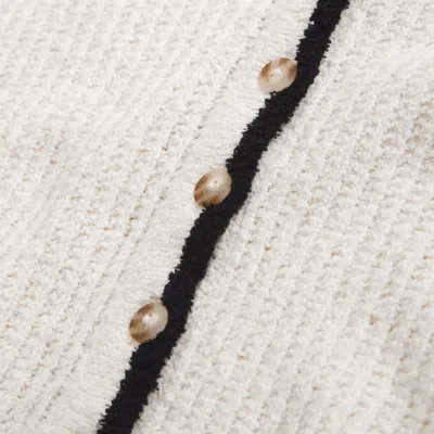 Abercrombie & Fitch Short-sleeve Crochet-style Polo In White