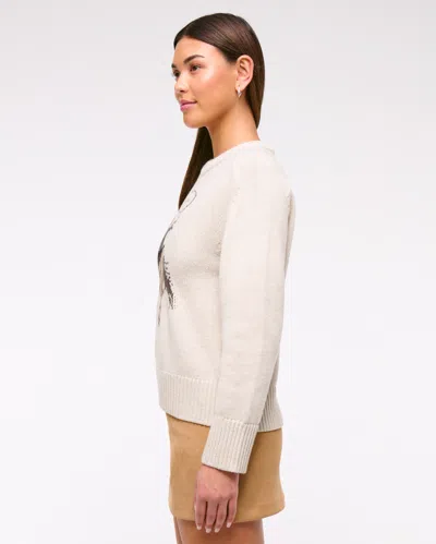 Abercrombie & Fitch The A&f Madeline Cowgirl Crew Sweater In Brown