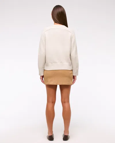 Abercrombie & Fitch The A&f Madeline Cowgirl Crew Sweater In Brown