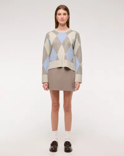 Abercrombie & Fitch The A&f Madeline Argyle Crew Sweater