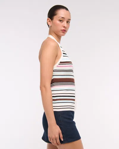Abercrombie & Fitch Ribbed Halter Sweater Vest In Multi