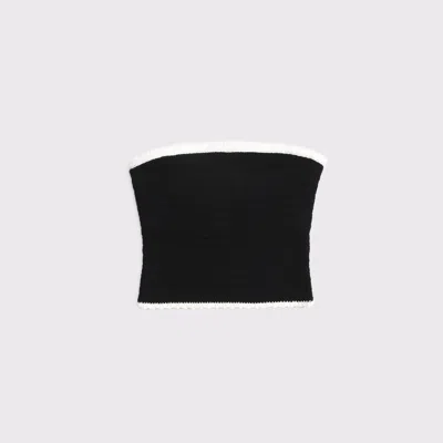 Abercrombie & Fitch Crochet-style Tube Top In Black
