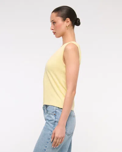 Abercrombie & Fitch V-neck Cutaway Sweater Vest In Yellow