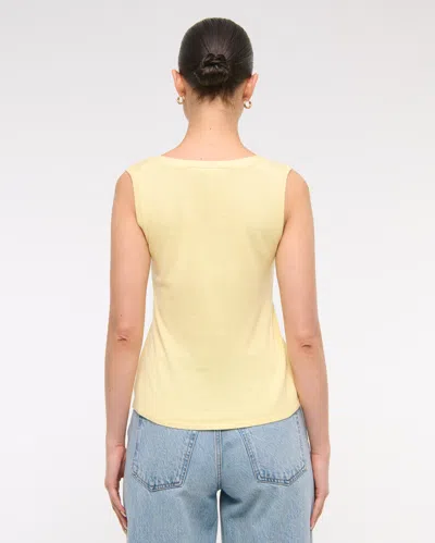 Abercrombie & Fitch V-neck Cutaway Sweater Vest In Yellow